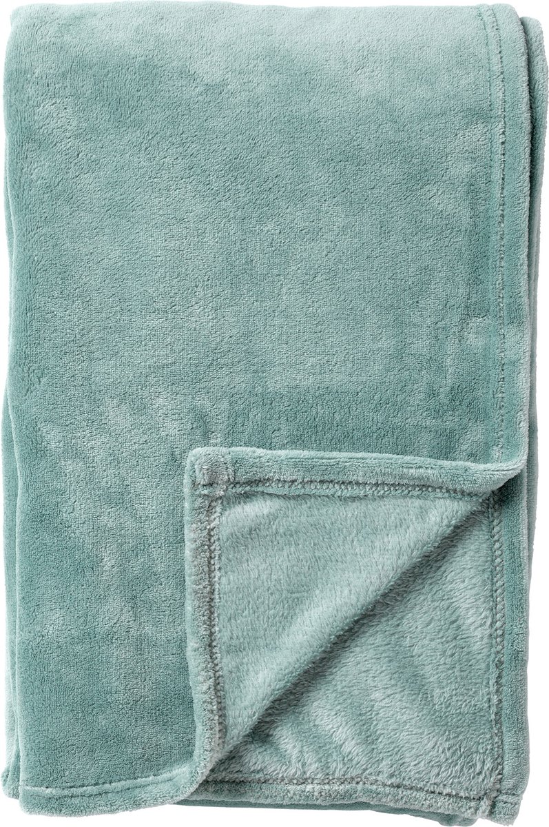 Dutch Decor OWEN - plaid 130x160 cm - coral fleece deken - heerlijk zacht - Jadeite - groen Lichtgroen