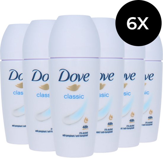 Dove Classic Deo Roller - 6 x 50 ml