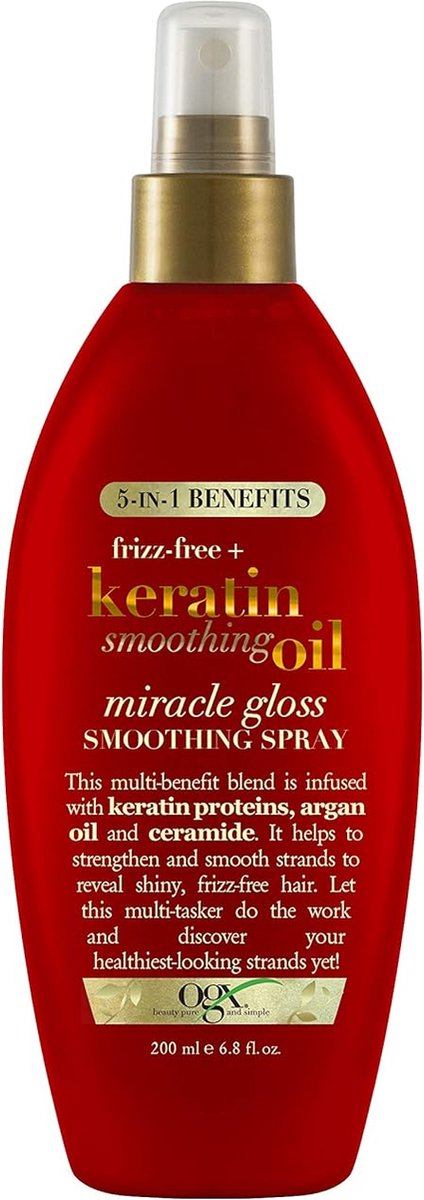 OGX Frizz-Free + Keratin Smoothing Oil - 200 ml