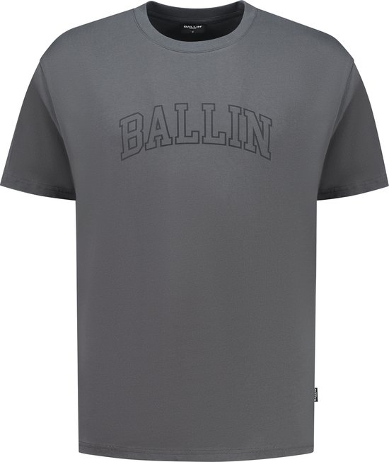 Ballin Amsterdam - Heren Loose Fit T-shirts Crewneck SS - Antra - Maat XL