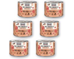 MAC's Kattenvoer Natvoer Blik 99% Rund & Kippenhart 6 x 200g