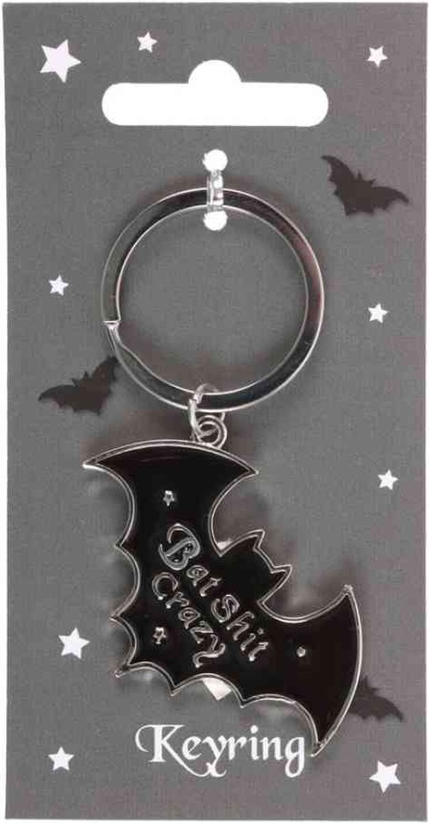 Something Different - Bat Shit Crazy Keyring Sleutelhanger - Zwart