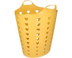 Flexibele wasmand - kunststof - 60L - geel - D38 x H47 - kuip