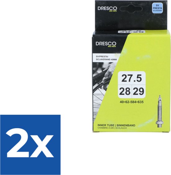 Dresco Binnenband 27.5/28/29 (40/62-584-635) Sclave 40mm - Voordeelverpakking 2 stuks