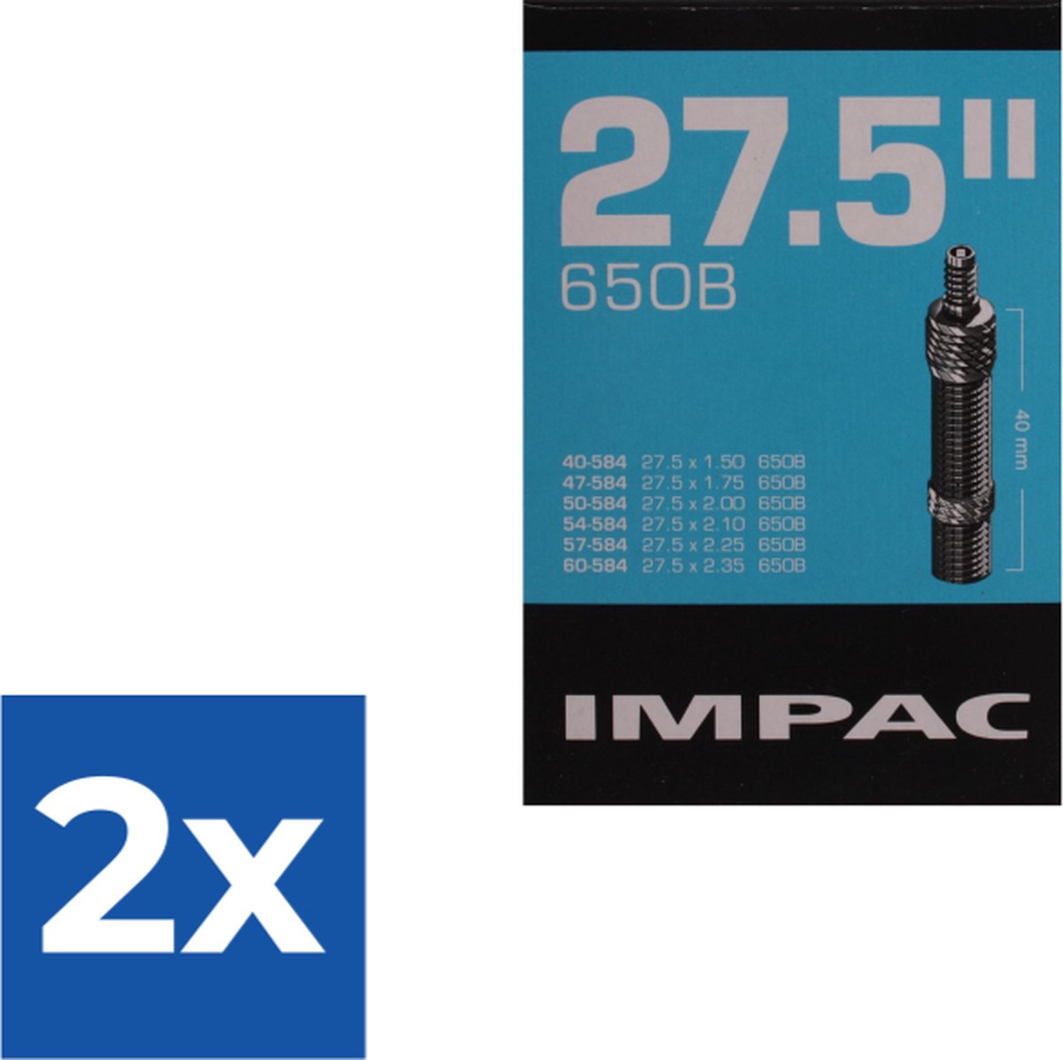 Impac Binnenband 27.5 X 1.50/2.35 (40/60-584) Dv 40mm - Voordeelverpakking 2 stuks