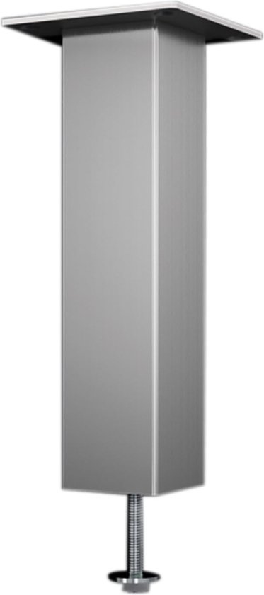 Bar-console CAPRI straight | 50x50 mm | Aluminium silver | Height: 230 mm | 1 piece Bar-console CAPRI recht | 50x50 mm | Aluminium zilver | Hoogte: 230 mm | 1 stuk