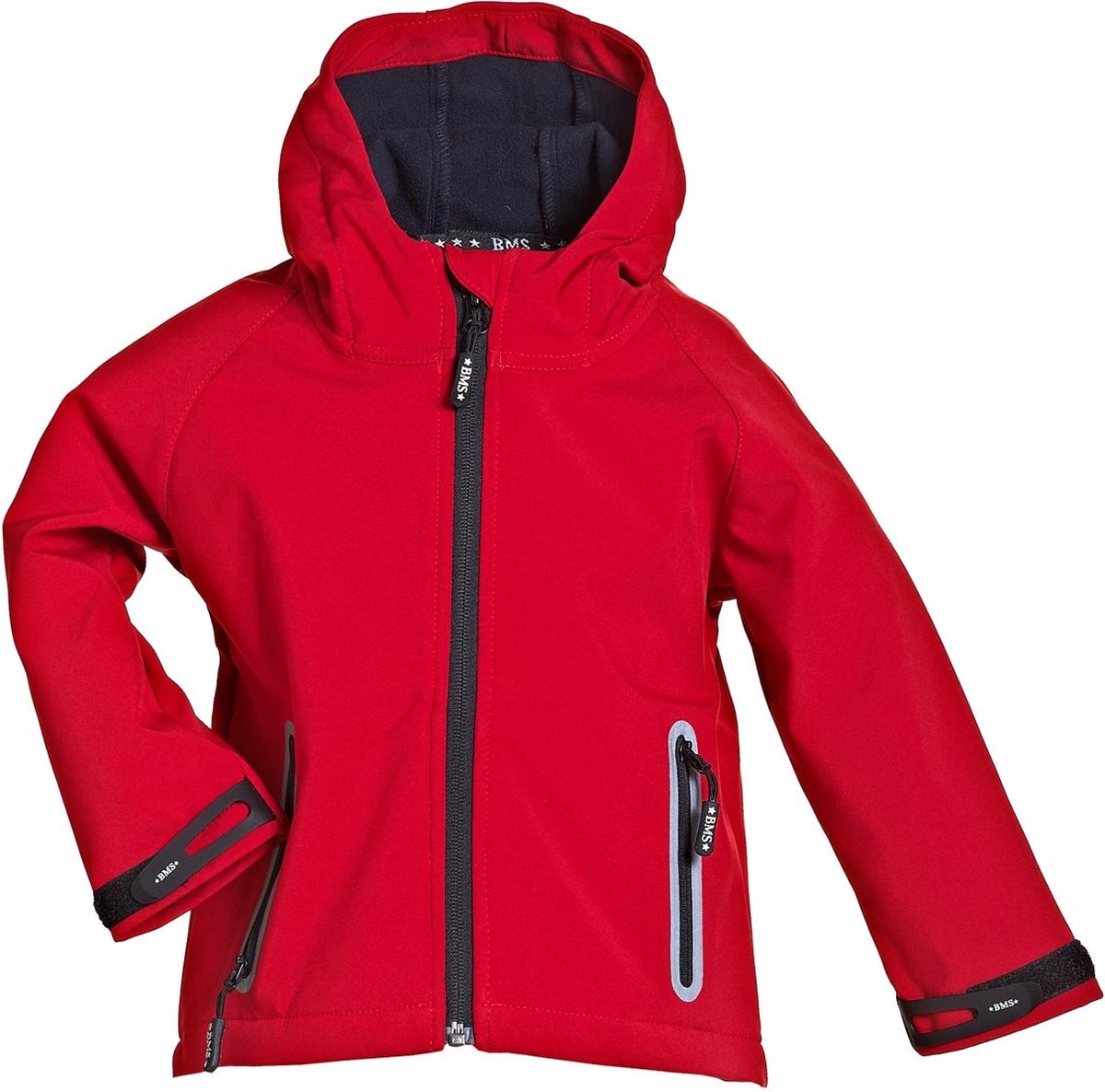 BMS Kids Softshell Kinderjas Stealth met capuchon rood