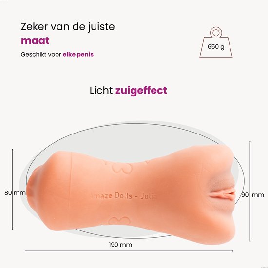 Amaze Dolls Julia Pocket Pussy - 3 in 1 Sex Toy voor mannen - 18 cm | bol Amaze Dolls Julia Pocket Pussy - 3 in 1 Sex Toy voor mannen - 18 cm | bol