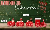 Houten Trein | Kerstdecoratie | Kerstsfeer | Raamdecoratie | Kerstfeest | Decoratie | Kerstboom | Rendier | Tafeldecoratie | Kerstversiering | Houten Trein