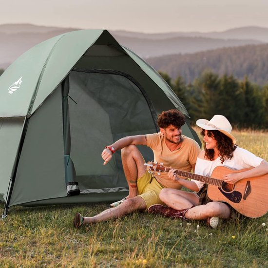 Campingtent, familietent voor S(2-3) / L(3-4) personen, koepeltenten, zonnescherm, backpackingtenten, pop-uptenten, snel opzetbaar voor kamperen. van Camp — afbeelding 2