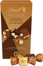 Lindt NUXOR, exclusieve Lindt cadeauverpakking melk en puur met hele noten / 165gr