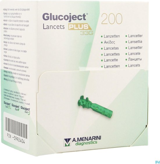 Glucoject Lancets Plus 33g 200 44123 bol