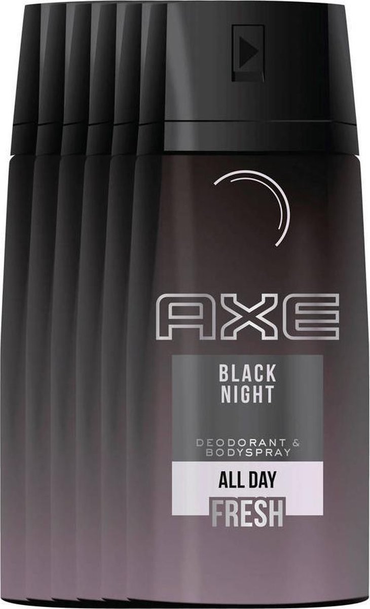 AXE Black Night Deodorant - 6 x 150 ml - Voordeelverpakking | bol.com