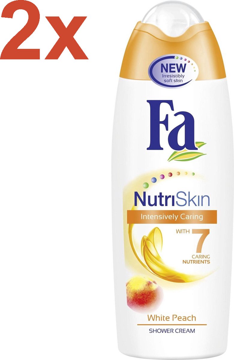 Goedkoopste Fa - NutriSkin - White Peach - Douchecrème - 2x 250ml - DUO PACK