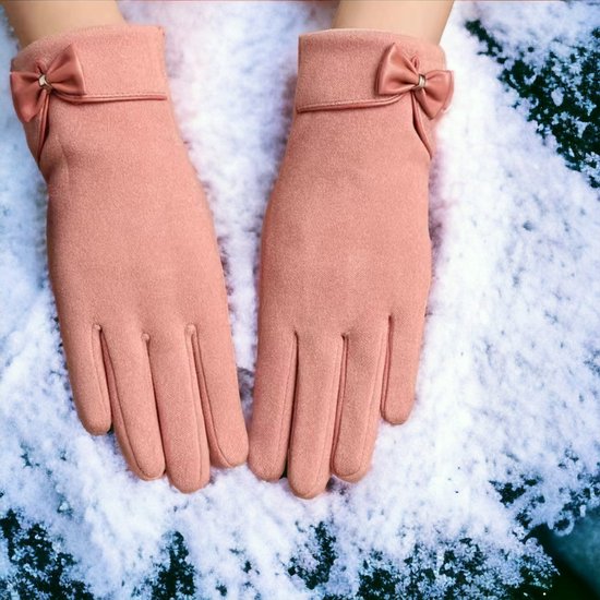 AliRose - Handschoenen - Roze - Fleece - Warm - Touch Screen - Winter - Kerst - Stretch
