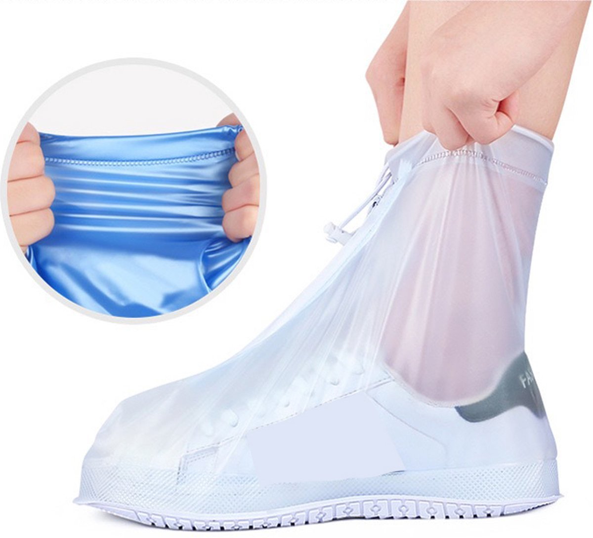 Overschoenen Met Rits I Festival Overschoenen I Schoenovertrek I Schoenhoesjes I Met Anti Slip Zolen I Transparant I Maat S 35/36