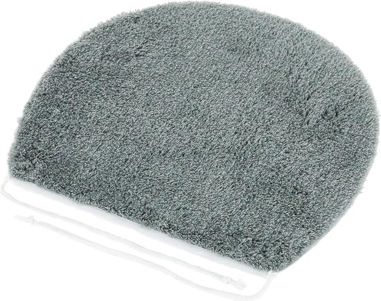 Housse d'abattant de WC, microfibre, anthracite, 47x50 cm