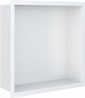 Looox BoX nis - 30x30x7cm - inbouw - met flens - wit