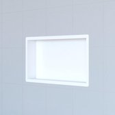 Saniclass Hide luxe inbouwnis - 30x60x10cm - met flens - wit mat