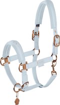 Eskadron Headcollar Double Pin Faux Leather Platinum 23 Powder Blue - Size : Full