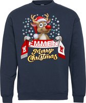 Pull de Noël Emmen | Ugly Christmas Pull Femme Homme | cadeau de Noël | Supporter du FC Emmen | Marine | taille 128/140