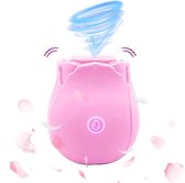 Licht Roze Roos Vibrator - 10 Standen, Waterproof, Clitoris Zuigend - Rosé Vibrator Speeltjes voor Vrouwen - Sucking Vibrator, Clitoral Suction, Nipple Stimulator - Sex Toys Rose Vibrator for Women - Valentijn Bloem Vibrator"