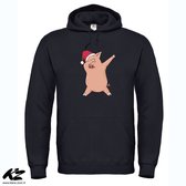 Klere-Zooi - Dabbing Christmas Pig - Hoodie - M