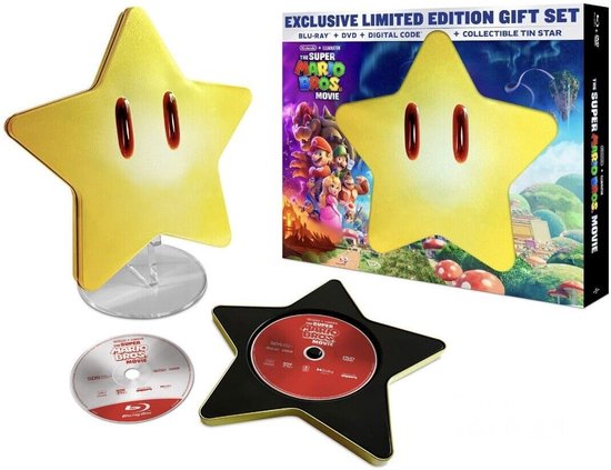 The Super Mario Bros Movie Exclusive Limited Edition Gift Set with Collectible Tin Star (Blu-Ray + DVD)