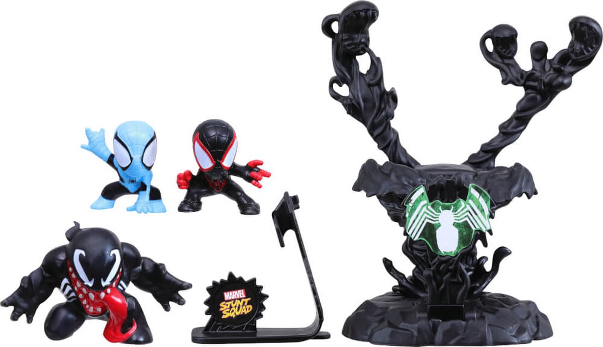 Hasbro Marvel Stunt Squad Spiderman &Miles Morales& Venom