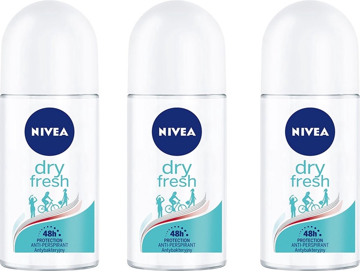 Goedkoopste Nivea - Deo Roller - Dry Fresh - 3 x 50 ml
