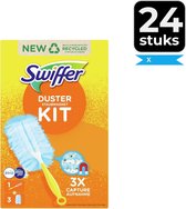 Chiffons anti-poussière Swiffer Duster - Kit de démarrage + 3 recharges Febreze - Pack économique 24 pièces