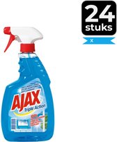 Ajax Spray Triple Action Glasreiniger 750 ml - Voordeelverpakking 24 stuks