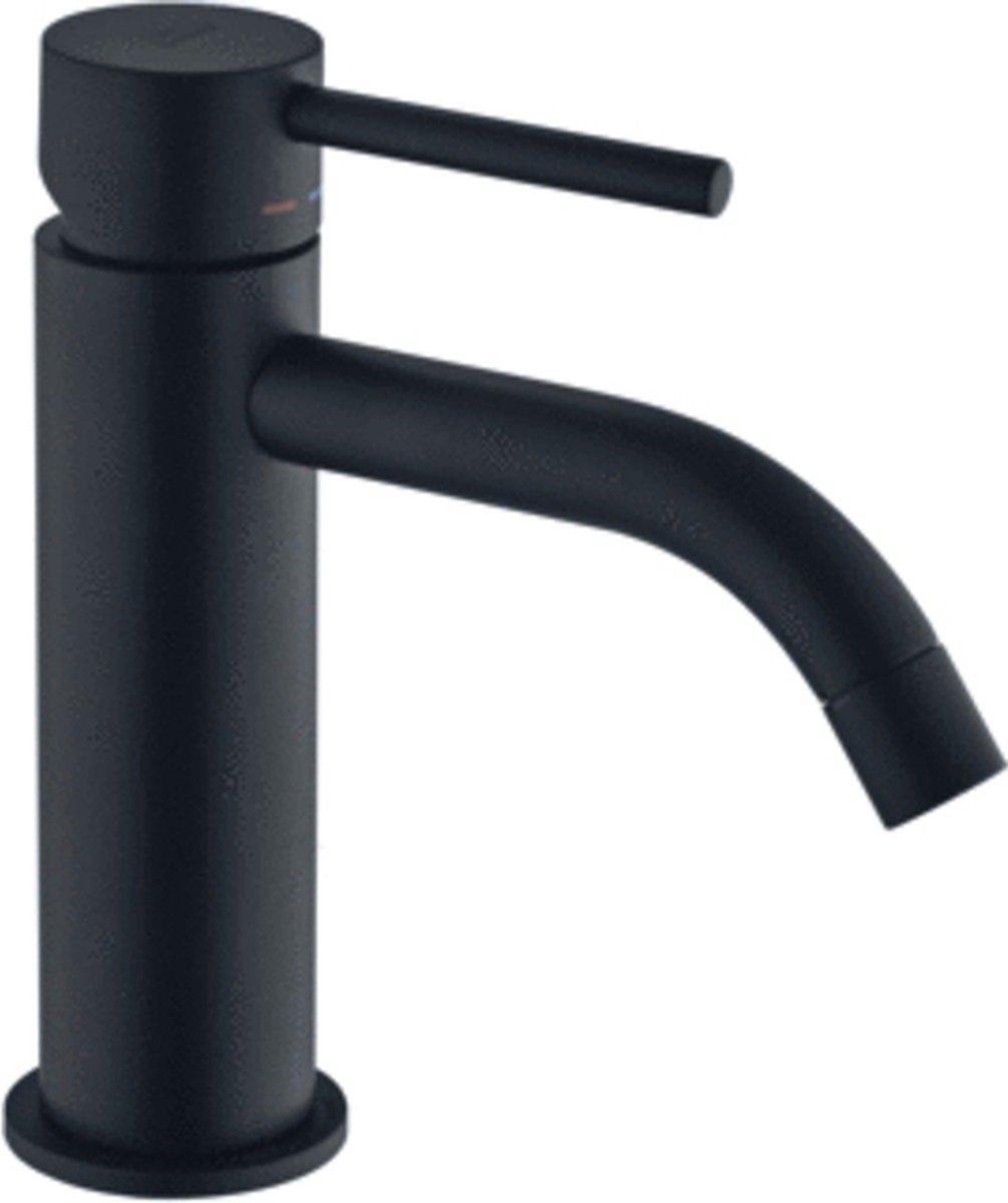 Paffoni Light Wastafelmengkraan 16.2cm opbouw zwart mat