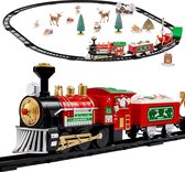 31 Stuks Kersttrein met Rails, Licht en Geluid - Werkt op Batterijen - Kerst Decoratie, Kerstboomversiering en Cadeau voor Kinderen