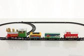 Mini-kersttrein - kleine trein voor Kerstmis met locomotieven, wagons en rails kersttrein (9 delen)