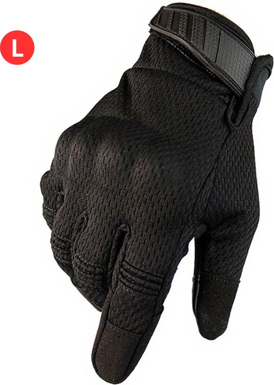 Livano Airsoft Handschoenen - Tactical - Tactical Gloves - Leger - Tactical Handschoenen Hardknuckle - Paintball - Zwart L