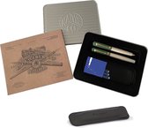 Kaweco - Cadeauset - Vulpen Extra BREED Student 60'S Blues - Balpen Student - Groen Ivory - Gratis Lederen Etui - Gratis Cadeaubox - Vullingen Blauw