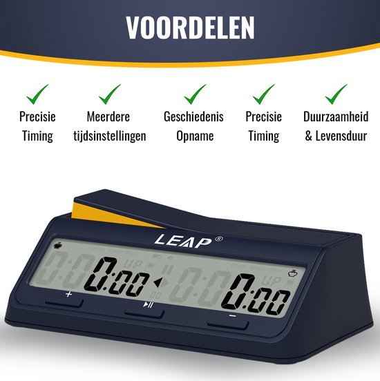 Schaakklok, Eenvoudige Bediening Professionele Digitale