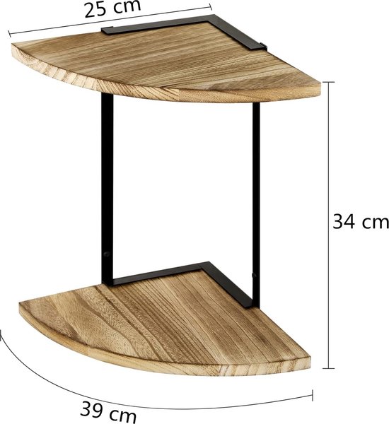 Set met drie planken Trio Cuatro, wandrek, zwevend rek, hangrek, wit, Sonoma (Sonoma