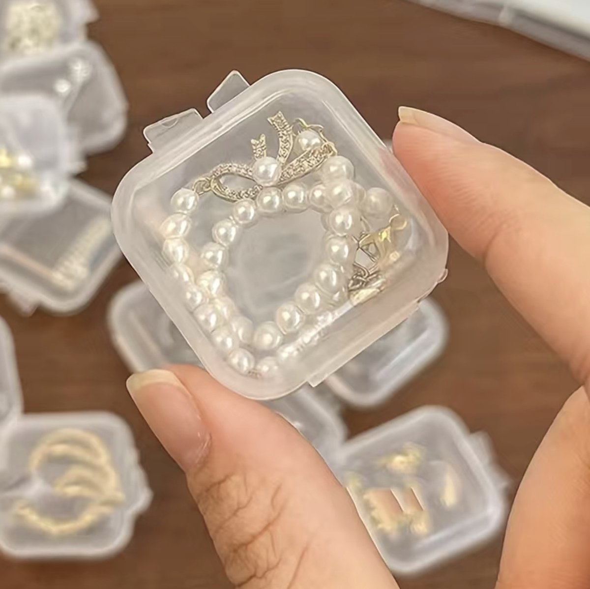 5 stuks Plastic opbergdoosjes klein - sieraden opbergdoosje