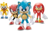 Sonic the Hedgehog Set met 5 Figuren van 6 Cm - Sonic - Knuckles - Ray - Tails - Mighty