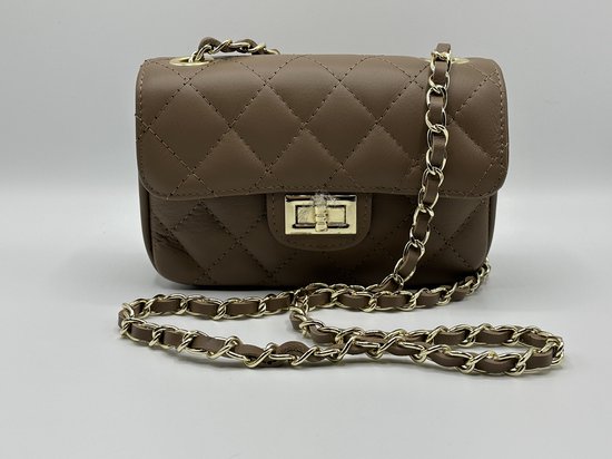 Borse in Pelle Crossbody Tas Dames Echt Leer Avondtasje Bruin