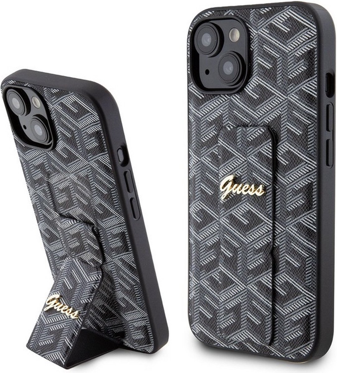 Guess G-Cube Grip Back Case - Apple iPhone 15 (6.1") - Zwart