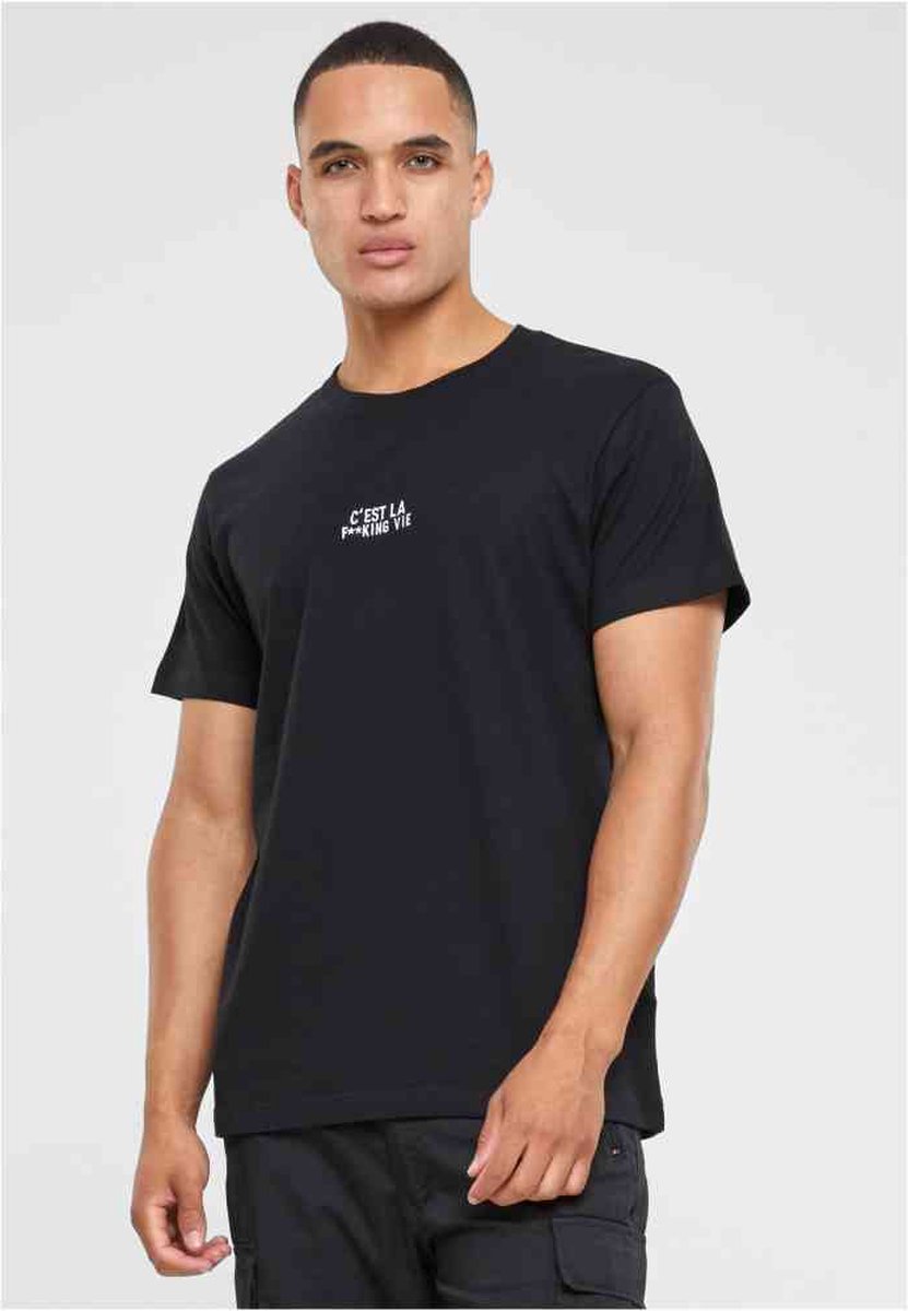 Mister Tee C’est La F**king Vie EMB Heren T-shirt S Zwart