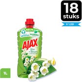 Ajax Allesreiniger Lentebloem 1.25 liter - Voordeelverpakking 18 stuks