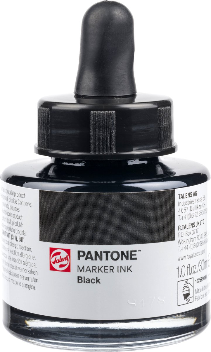 Talens | Pantone marker inkt 30 ml Black