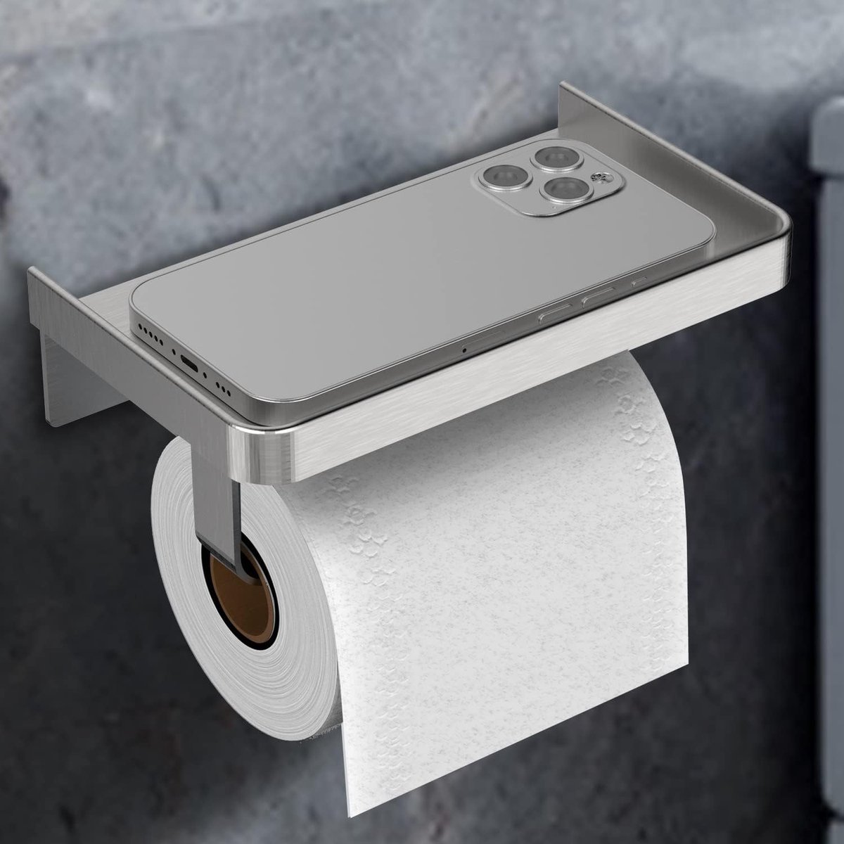 Porte Papier Toilette Mural Dérouleur Papier Toilette WC Inoxydable