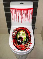 Halloween griezelig toilet sticker