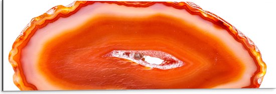 Dibond - Kristal - Rood - Geel - Oranje - Roze - 90x30 cm Foto op Aluminium (Met Ophangsysteem)