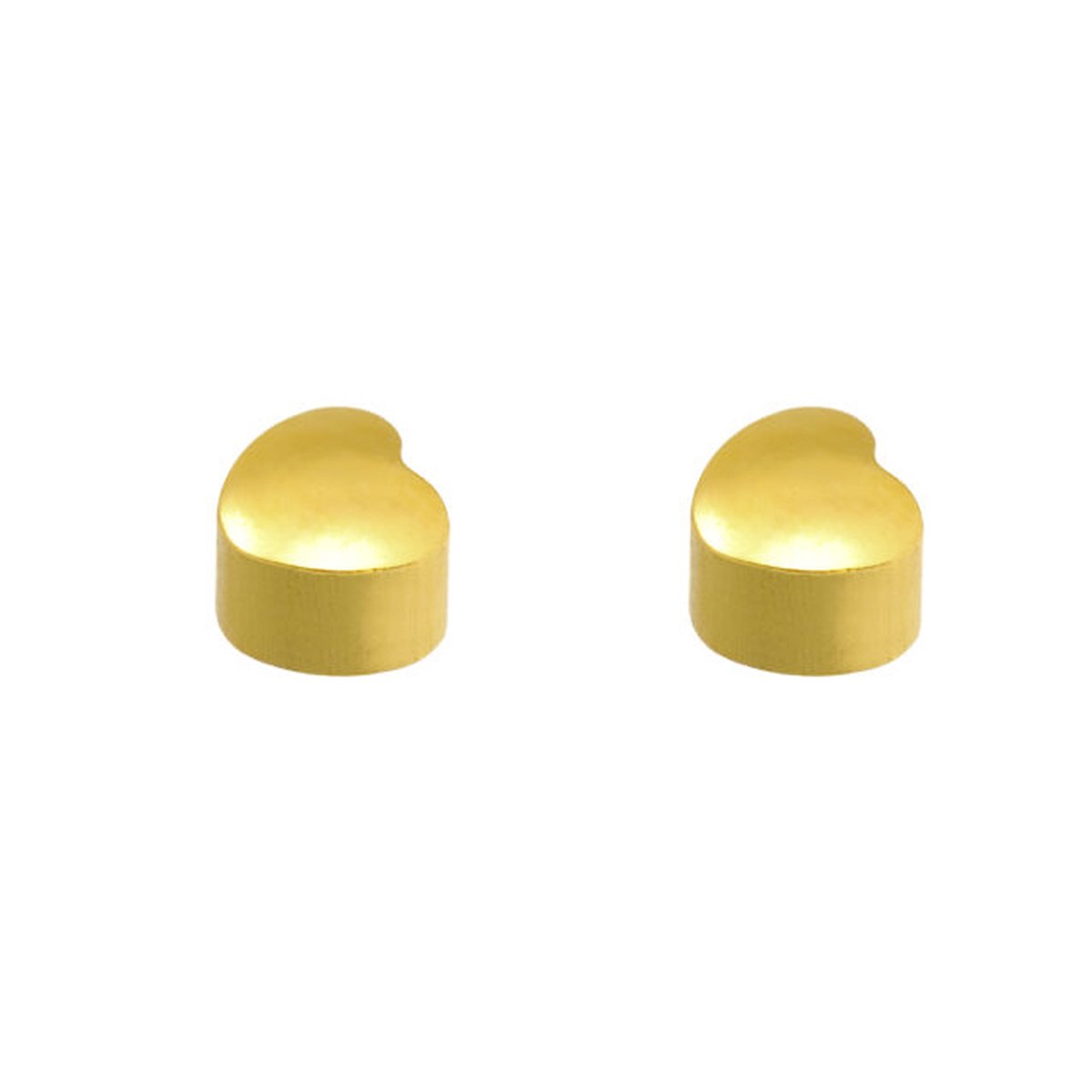 Caflon 4mm 24K gold plated stalen oorknopjes voor oorschieter hypoallergeen steriel verpakt goudkleurig hartje